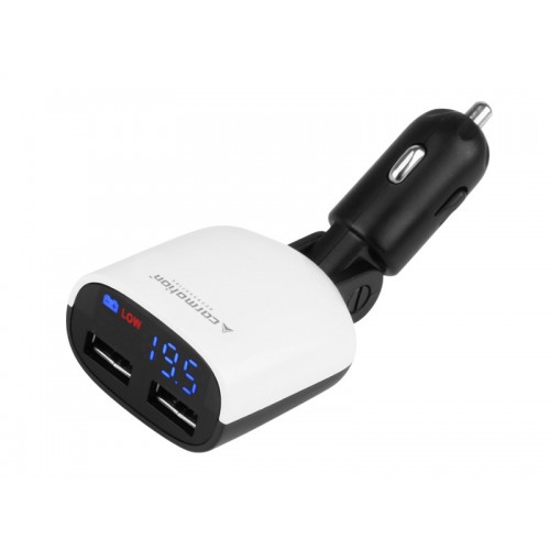 Ładowarka MYWAY 12/24V 3x USB Auto-ID max 5.1A z gniazdem zapalniczki, kabel z zespoloną wtyczką microUSB + Lightning