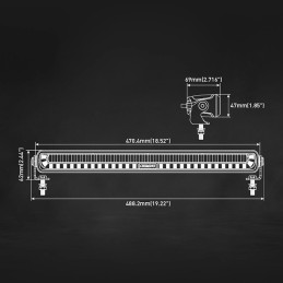 REFLEKTOR DIODOWY LED WRAZ Z POZYCJĄ BIAŁĄ /ŻÓŁTA I Z FUNKCJĄ STROBO