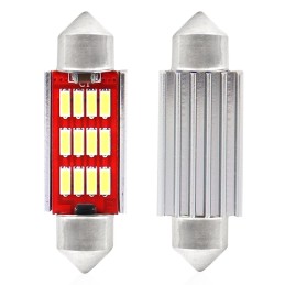 Żarówka LED CANBUS 4014 12SMD Festoon C5W C10W C3W 39mm White 12V 24V