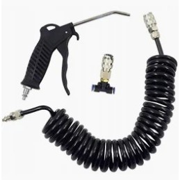 ZESTAW DO PRZEDMUCHIWANIA FI 8MM BLACK PU, TRÓJNIK TYP T 3/8" 6/6MM