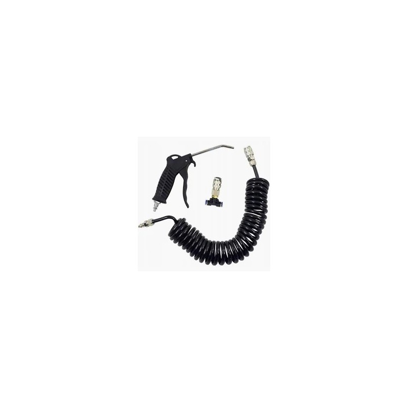 ZESTAW DO PRZEDMUCHIWANIA FI 8MM BLACK PU, TRÓJNIK TYP T 3/8" 6/6MM
