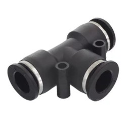 SZYBKOZŁĄCZE TEKALAN FI 4MM TRÓJNIK, PLASTIKOWE, CZARNE