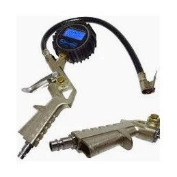 PISTOLET PNEUMATYCZNY 1/4" CYFROWY 0-12ATM WYŚWIETLACZ LCD, CIŚNIENIOMIERZ, Z MANOMETREM