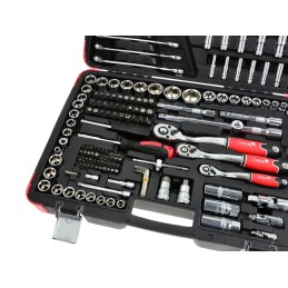 Zestaw profesjonalnych kluczy nasadowych 216el. 1/4" 3/8" 1/2" 25GW