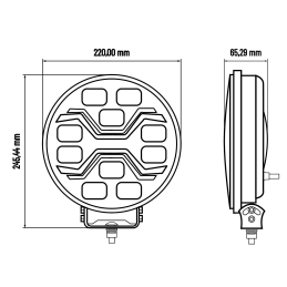 REFLEKTOR DALEKOSIĘŻNY LED TOXIC OKRĄGŁA LAMPA PRZEDNIA