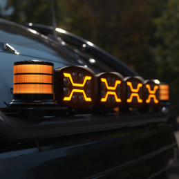 LAMPA OSTRZEGAWCZA  BŁYSKOWA LED BIAŁY KLOSZ X-SPIDER