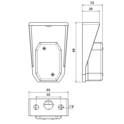 FT-1 Z LAMPA OBRYSOWA Z ODBLASKIEM