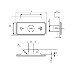 MD-13 B LAMPA OBRYSOWA Z ODBLASKIEM