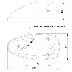 MD-13/1+K CZ LAMPA OBRYSOWA Z ODBLASKIEM