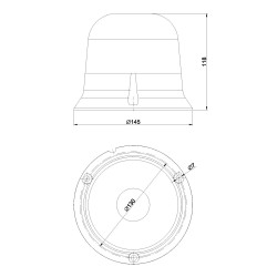 FT-150 PI DF LAMPA LED BŁYSKOWA OSTRZEGAWCZA