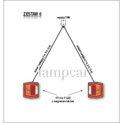 ZESTAW OŚWIETLENIOWY DŁ. 12M Z LAMPAMI LED