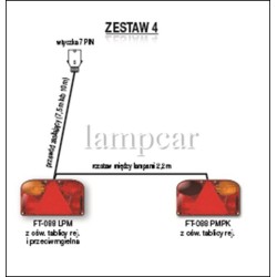 ZESTAW OŚWIETLENIOWY DŁ. 7M Z LAMPAMI LED NA MAGNESACH