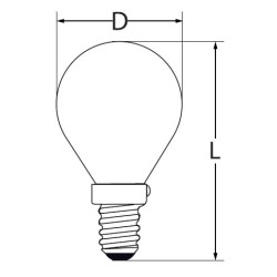 ŻARÓWKA LED E14 4W KULKA BARWA CIEPŁA