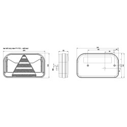 FT-170 L LAMPA LED TYLNIA Z TRÓJKĄTEM