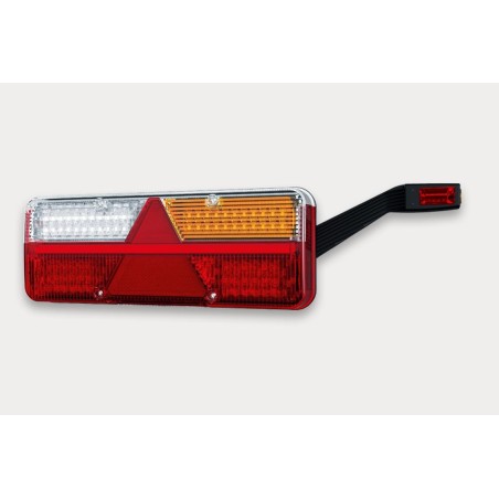 FT-500-146 LED Lampa tylna KINGPOINT LED 12-36V, 7-funkcyjna, lewa z oświetleniem tablicy rej., ze złączem AMP.