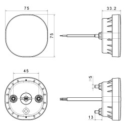 FT-40 LED LAMPA PRZECIWMGŁOWA DO PRZYCZEPY ,NACZEPY