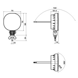 FT-410 LED LAMPA  COFANIA  UNIWERSALNA 12/24V