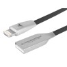 Kabel do ładowania i synchronizacji, 120 cm, USB  zespolone micro USB  Lightning, czarny