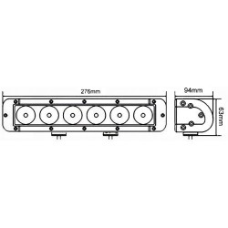 BELKA LED NA OFFROAD LAMPA DIODOWA 126W 505MMX80X85MM