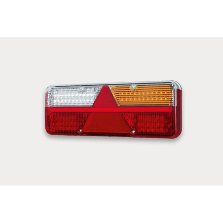 FT-500-145 Lampa tylna żarówkowa KINGPOINT 12-36V, 7-funkcyjna, lewa z oświetleniem tablicy rej. LED, przewód o długości 1m.