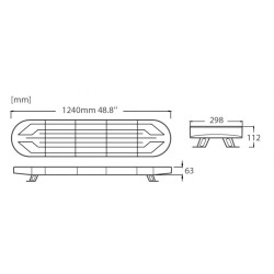 Belka ostrzegawcza LED 1010X200