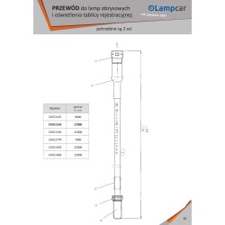 INSTALACJA DO NACZEPY Wiązka do Naczepy 2x7PIN AMP długość 15m obrysy 17m +ośw.tab.rej.