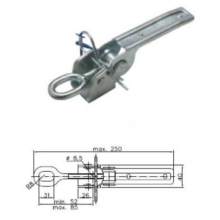 ZACZEP BURTOWY REGULOWANY BV40-1