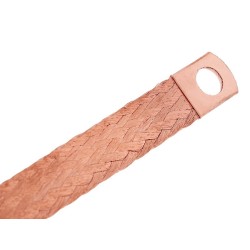 Przewód płaski 400 mm z klemą FI 25, otwór M10, PLUS