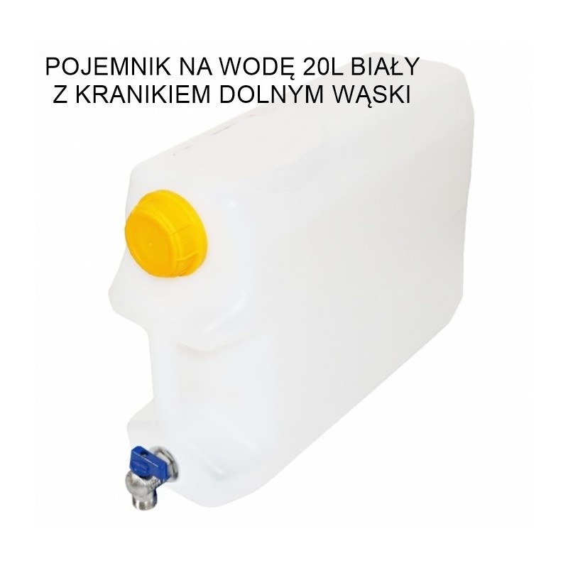 POJEMNIK NA WODĘ NIEBIESKI 10L Z KRANIKIEM DOLNYM WĄSKI