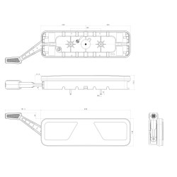 FT-700-176 L LAMPA LED TYLNIA Z TRÓJKĄTEM I Z OBRYSÓWKĄ