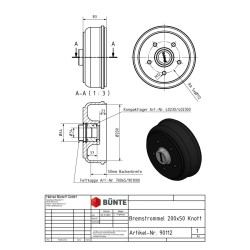 SZCZĘKI HAMULCOWE KNOTT 200X50 4SZT ORYGINAŁ