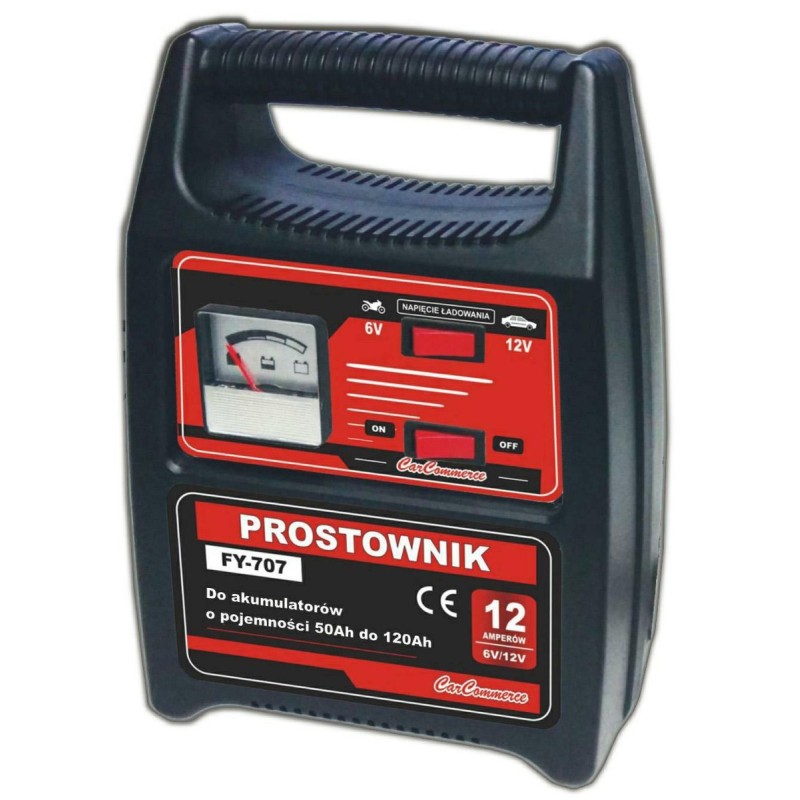 PROSTOWNIK Z MIKROPROCESOREM DO AKUMULATORÓW 6V 2A, 12V 2/4A, 1.2-120 AH, IP65