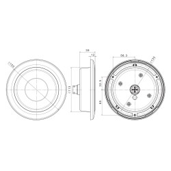 FT-213 LED LAMPA ZESPOLONA OKRĄGŁA - DYNAMICZNY KIERUNEK!