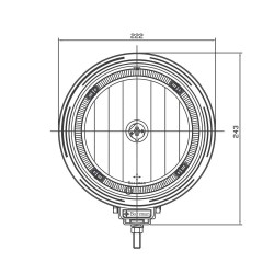 Halogen dalekosiężny  z ringiem led zamniennik Boreman 1001-0990C