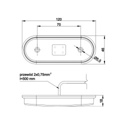 FT-020 CZ LED LAMPA OBRYSOWA