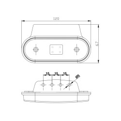 FT-020 + K QS075  Z LED LAMPA OBRYSOWA Z WIESZAKIEM