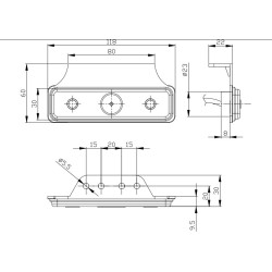FT-004 +K B LED QS075 LAMPA OBRYSOWA