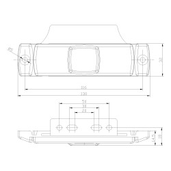 FT-15 B LED LAMPA OBRYSOWA WPUSZCZANA