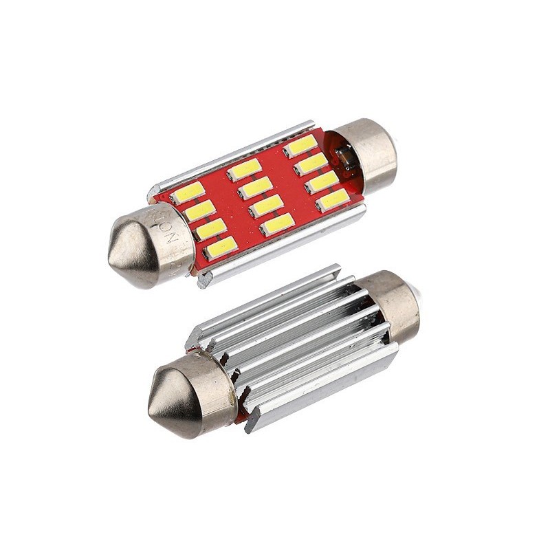 Żarówka VISION Festoon SV8.5 41mm 12/24V 12x 4014 SMD LED, CANBUS, biała