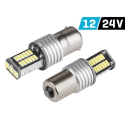 Żarówka LED P21W BA15s 12/24V 30x 4014 SMD LED, CANBUS, biała