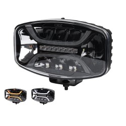 Reflektor dalekosiężny czarny LED OZZ XO1 P + ostrzegawcze