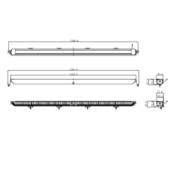 OZZ XB1 P52″ LED BAR 132,08cm czarna obudowa + pozycja
