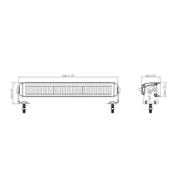 Reflektor drogowy LED + pozycja pasek LED