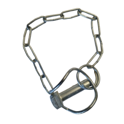 ZAWLECZKA RURKOWA 14X48MM + ŁAŃCUSZEK MAX ŚREDNICA RURY 48MM, OCYNKOWANA