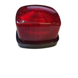 LAMPA OBRYSOWA NA ŻARÓWKĘ CZERWONA 64MMX64MM H4cm