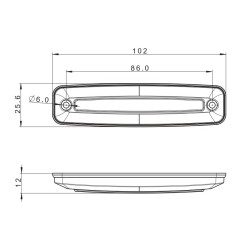 FT-079 CZ LED Lampa obrysowa - CZERWONA