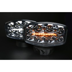 Reflektor SKYLED Jumbo Octan Black FULL LED z białym/pomarańczowym światłem pozycyjnym