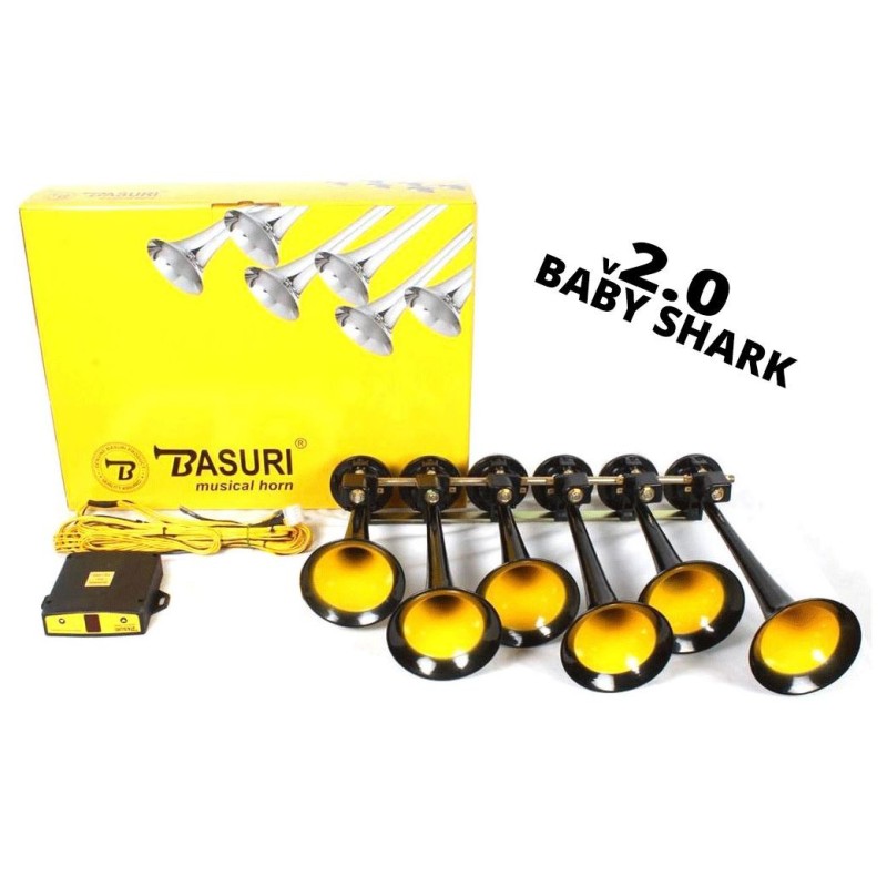 Sygnały pneumatyczne Basuri BABY SHARK 2.0 (19 melodii) 12/24V