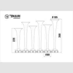 Sygnały pneumatyczne Basuri BABY SHARK 2.0 (22 melodii) 12/24V
