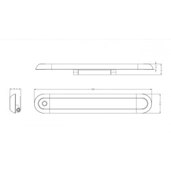 MOCNA LAMPA OŚWIETLENIA WNĘTRZA LED Z WŁĄCZNIKIEM 30CM DŁ.